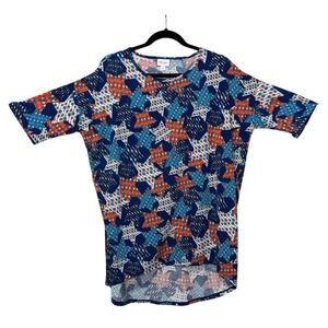 NWT LulaRoe 4th of July Pattern Irma Tunic, Red/White/Blue SMALL